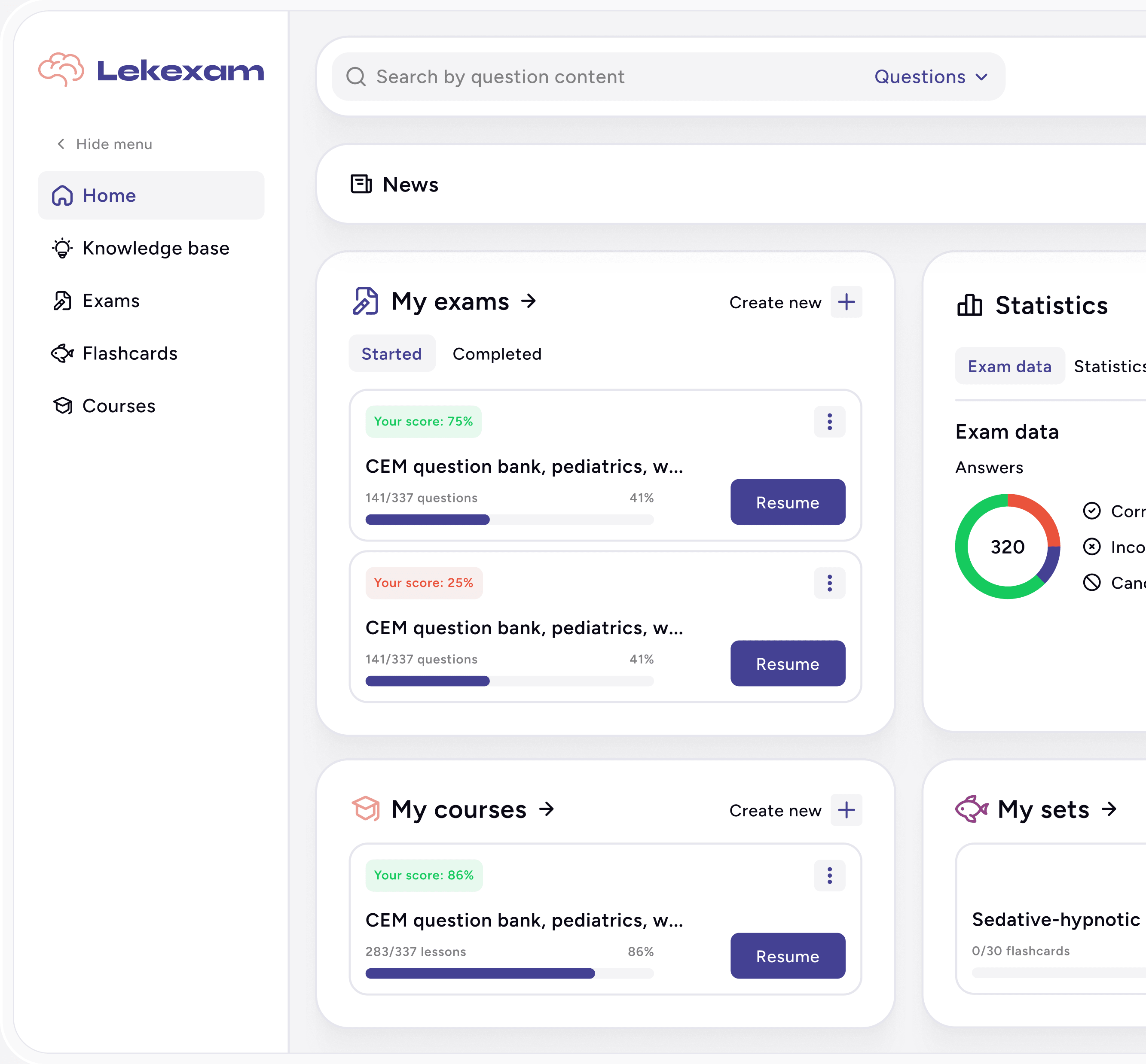 Platform dashboard